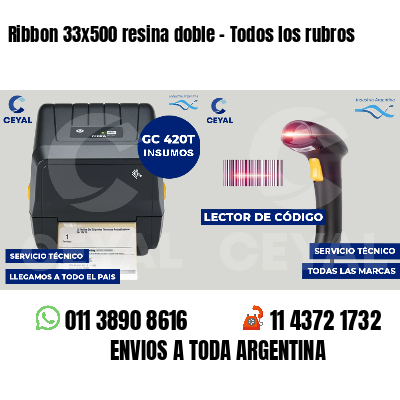 Ribbon 33x500 resina doble - Todos los rubros