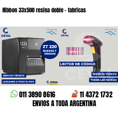 Ribbon 33x500 resina doble - fabricas