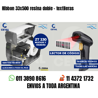 Ribbon 33x500 resina doble - textileras