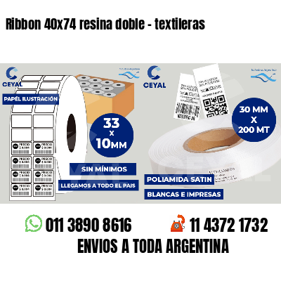 Ribbon 40x74 resina doble - textileras