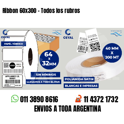 Ribbon 60x300 - Todos los rubros
