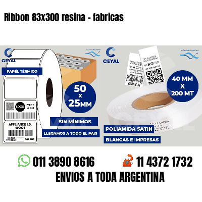 Ribbon 83x300 resina - fabricas