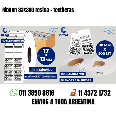 Ribbon 83x300 resina - textileras