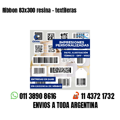 Ribbon 83x300 resina - textileras