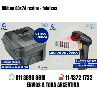 Ribbon 83x74 resina - fabricas