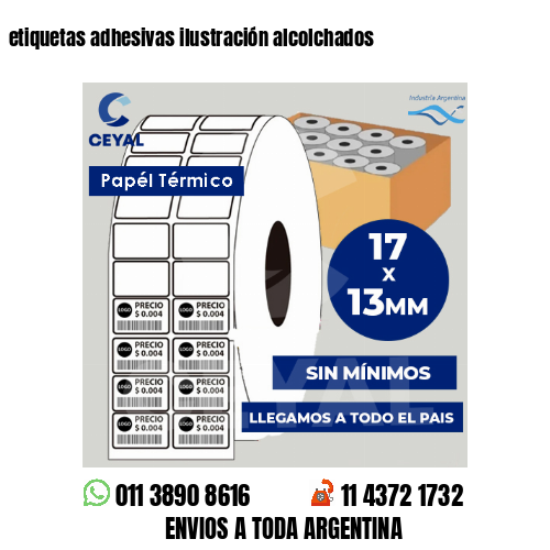 etiquetas adhesivas ilustración alcolchados