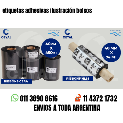 etiquetas adhesivas ilustración bolsos