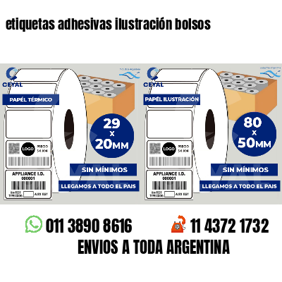 etiquetas adhesivas ilustración bolsos
