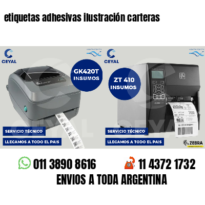 etiquetas adhesivas ilustración carteras