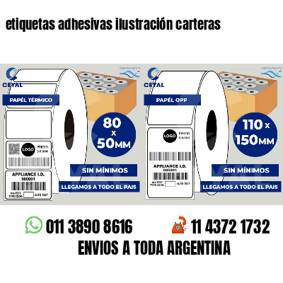 etiquetas adhesivas ilustración carteras