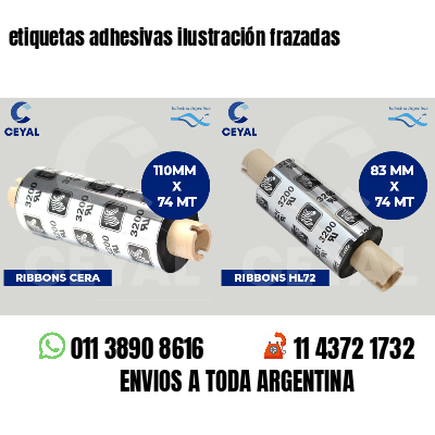 etiquetas adhesivas ilustración frazadas