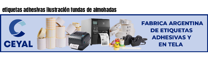 etiquetas adhesivas ilustración fundas de almohadas