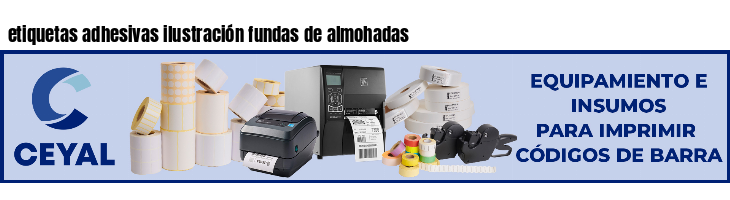 etiquetas adhesivas ilustración fundas de almohadas