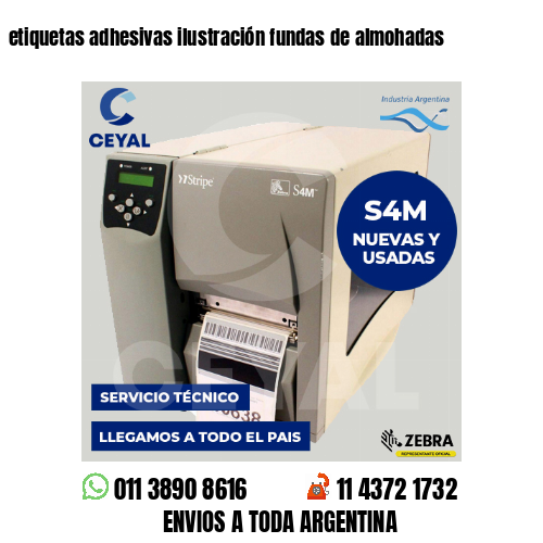 etiquetas adhesivas ilustración fundas de almohadas