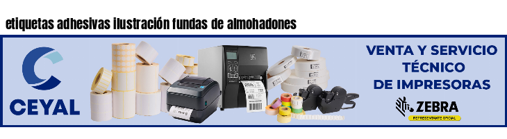 etiquetas adhesivas ilustración fundas de almohadones