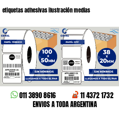etiquetas adhesivas ilustración medias