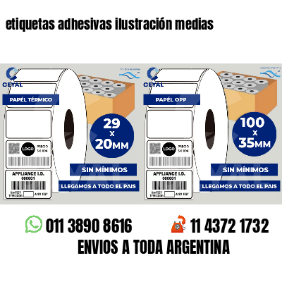 etiquetas adhesivas ilustración medias