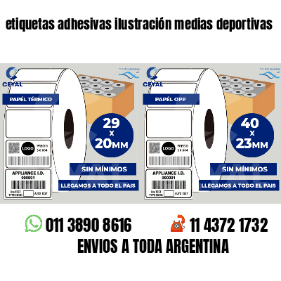 etiquetas adhesivas ilustración medias deportivas