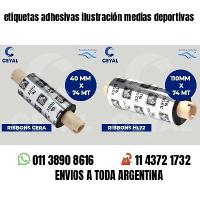 etiquetas adhesivas ilustración medias deportivas