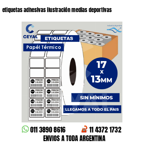 etiquetas adhesivas ilustración medias deportivas
