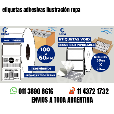 etiquetas adhesivas ilustración ropa