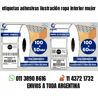 etiquetas adhesivas ilustración ropa interior mujer