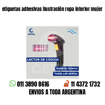 etiquetas adhesivas ilustración ropa interior mujer