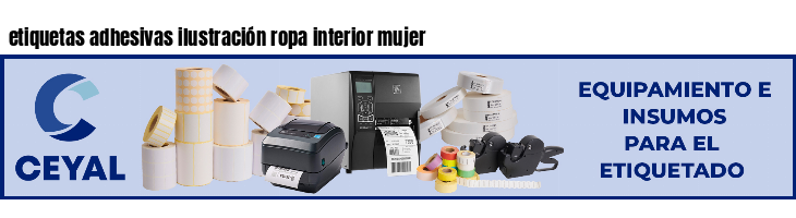 etiquetas adhesivas ilustración ropa interior mujer