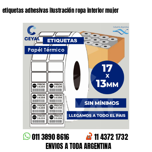etiquetas adhesivas ilustración ropa interior mujer