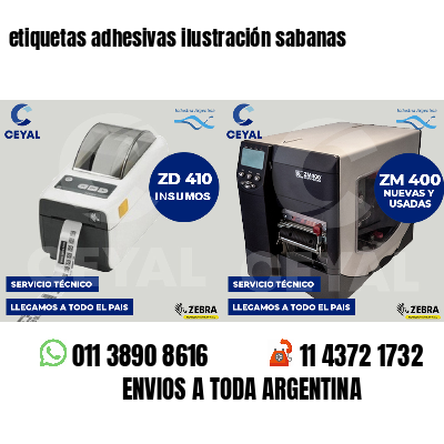 etiquetas adhesivas ilustración sabanas