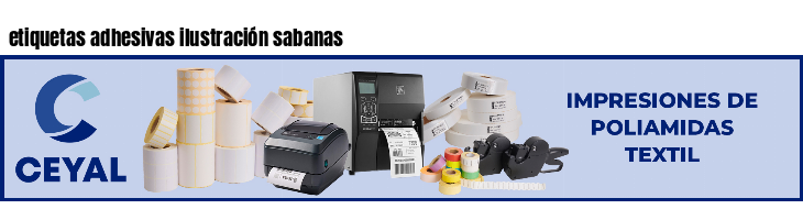 etiquetas adhesivas ilustración sabanas