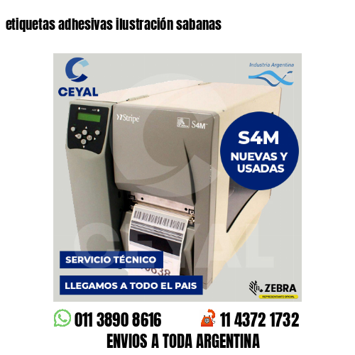 etiquetas adhesivas ilustración sabanas