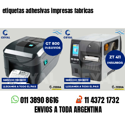 etiquetas adhesivas impresas fabricas
