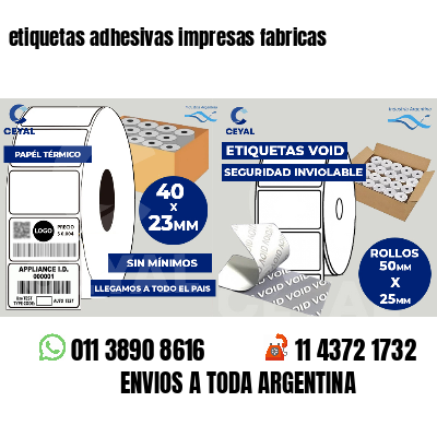 etiquetas adhesivas impresas fabricas