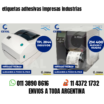 etiquetas adhesivas impresas industrias