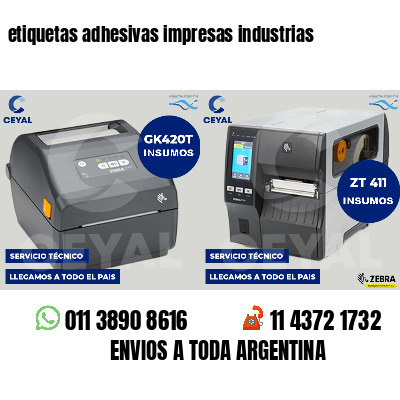 etiquetas adhesivas impresas industrias