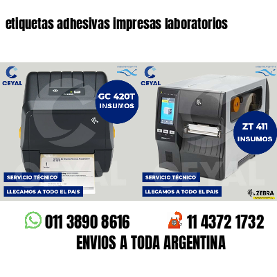 etiquetas adhesivas impresas laboratorios