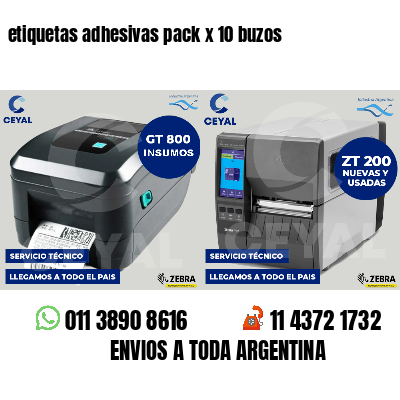 etiquetas adhesivas pack x 10 buzos