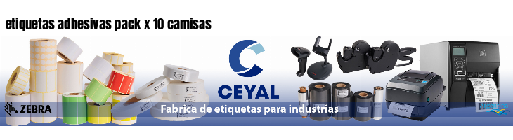 etiquetas adhesivas pack x 10 camisas