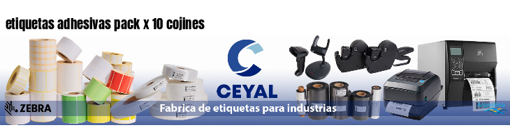 etiquetas adhesivas pack x 10 cojines