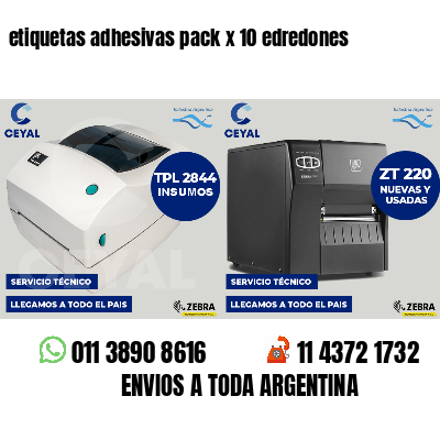 etiquetas adhesivas pack x 10 edredones