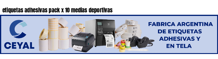 etiquetas adhesivas pack x 10 medias deportivas