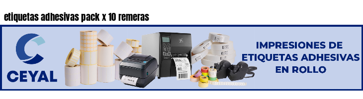etiquetas adhesivas pack x 10 remeras