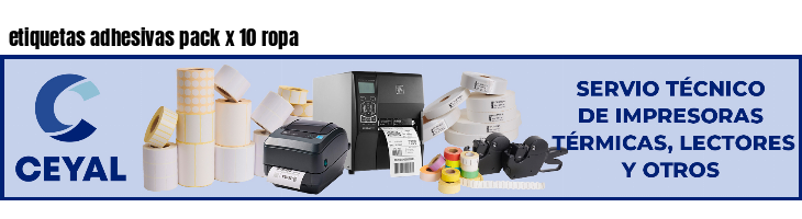 etiquetas adhesivas pack x 10 ropa