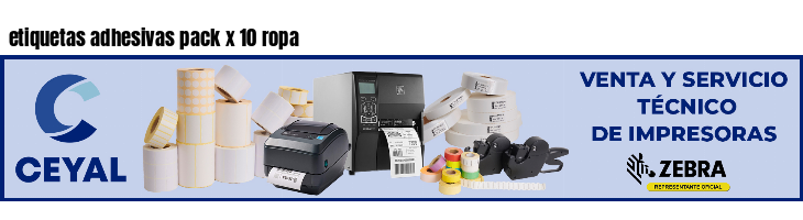 etiquetas adhesivas pack x 10 ropa