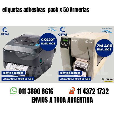 etiquetas adhesivas pack x 50 Armerías