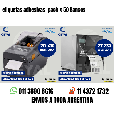 etiquetas adhesivas  pack x 50 Bancos