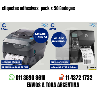 etiquetas adhesivas  pack x 50 Bodegas