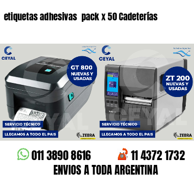 etiquetas adhesivas  pack x 50 Cadeterías