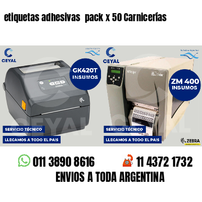etiquetas adhesivas  pack x 50 Carnicerías